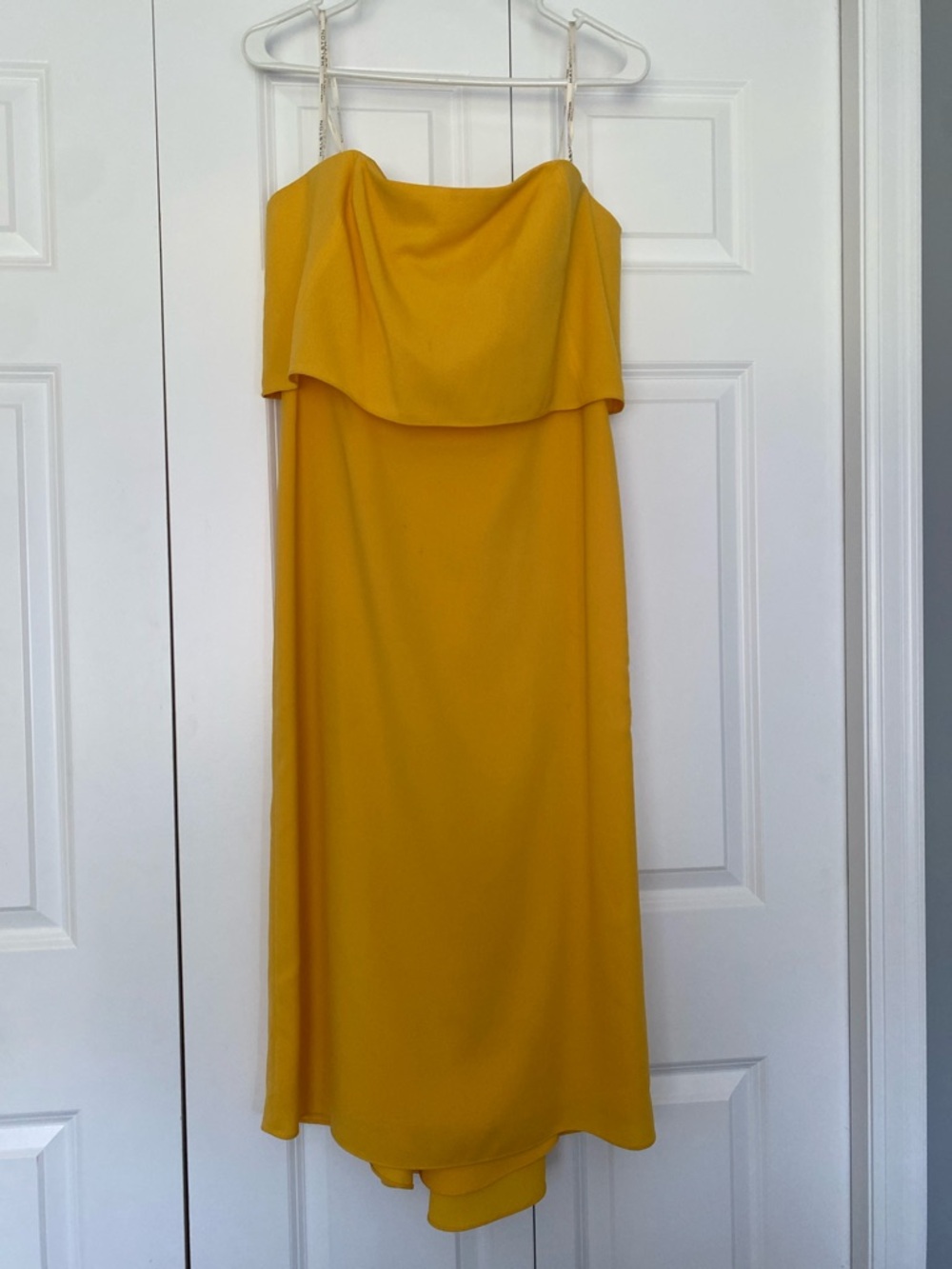 Halston Heritage Strapless Yellow Women’s Dress